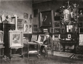 Tony Robert-Fleury dans son atelier