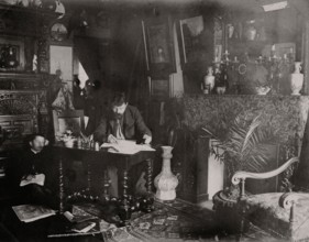 Gustave Fraipont dans son atelier