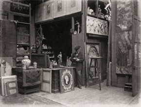 Pierre-Victor Galland dans son atelier