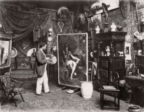 Henri-Pierre Jamet dans son atelier
