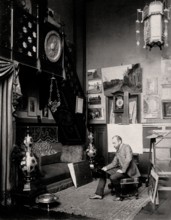 Albert Fourié dans son atelier