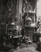 Charles-Théodore Frère dans son atelier