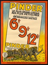 Affiche pour le cirque Pinder