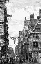 Vue de la rue des Juifs à Francfort en 1882