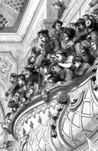 Galerie d'un théatre populaire à Berlin en 1890