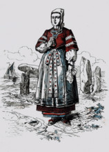 Bretonne du Finistère en costume traditionnel