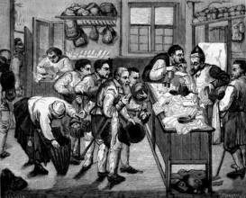 Un cabinet d'avocat en France au 17e siècle