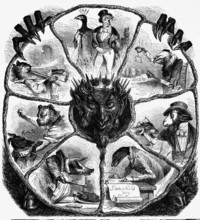 Gravure représentant les Sept Pêchés Capitaux