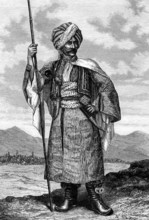 Chef kurde en costume traditionnel