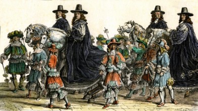Procession of magistrates in Paris - 19th century
