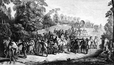 France. Soldats en marche - 19e siècle