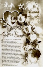 Carte postale. Filles à marier