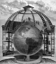 Globe of the Earth at the millionth - World's Fair, Paris. 1889