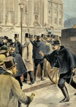Affaire Dreyfus - Entrée d'Emile Zola au Palais de Justice