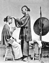 Barbier ambulant en CHINE