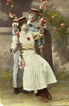 Belle sur la balançoire