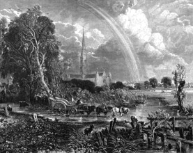 Cathédrale de SALISBURY  d'après John CONSTABLE, Angleterre