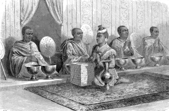 Cérémonie de tonsure au SIAM en 1863