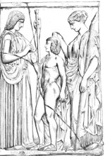 La Déesse Demeter, Triptolémos, et Koré