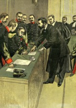 Affaire Dreyfus - Bertillon déposant devant le Conseil de Guerre de Rennes