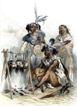 Guerrier et femmes de BORNEO