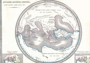 Carte primitive des Grecs, 9 siècles avant notre ère