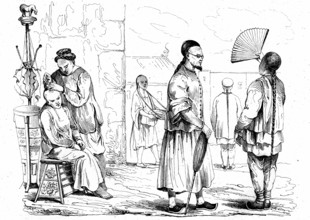 Habitants de CANTON, Chine- 1834