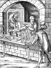 Un atelier d'horloger au 16ème siècle