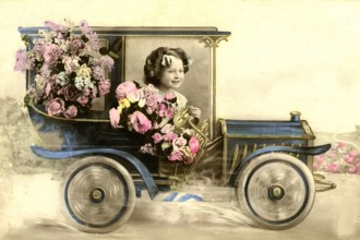 La voiture fleurie