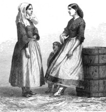 Laveuses de minerai à Spearn Moor, Cornouailles, Angleterre