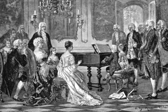 Les frères Mozart au piano