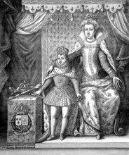 Marie de Médicis, régente, et son fils