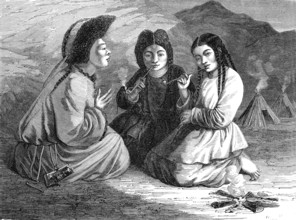 Famille de Mongols KHALKAS de Sibérie