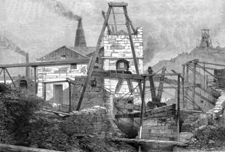 Puits de mine en Cornouailles ; Angleterre