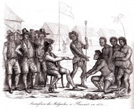 Soumission des Malgaches à Etienne de Flacourt en 1652