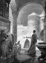 Le Roi romain Henri IV à CANOSSA en janvier 1077