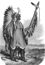 Chef Indien (tribu des Mandans)