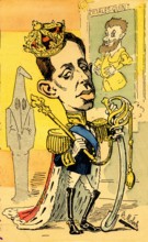 Caricature d'Alphonse XIII, Roi d'Espagne