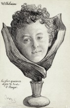 Caricature de Wilhelmine, Reine des Pays-Bas