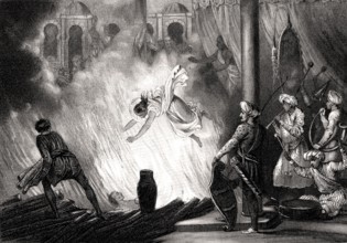 Sacrifice crémation de veuve en INDE