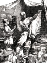 Un marchand ambulant en Chine