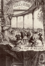 Illustration du récit de "L'île à hélice" de Jules Verne