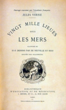 Page de garde de "Vingt mille lieues sous les mers", de Jules Verne