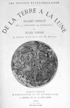 Jules Verne, "De la terre à la lune" (page de garde)