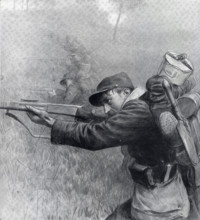 Soldat français tirant