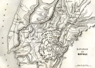 Plan de la bataille de Rivoli