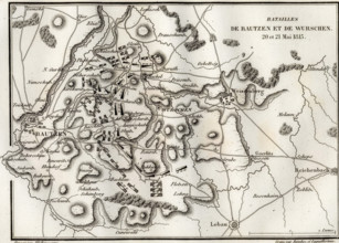 Plan des batailles de Bautzen et Wurschen