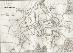 Plan de la bataille de Friedland