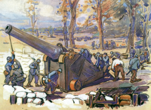 Henry Cheffer - Canon de 240 mm sur affût en bois