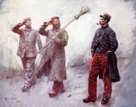 Orange, Corvée de quartier au camp de prisonniers allemands de Dinan en 1915